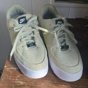 Nike Suede Sneakers in Soft Green